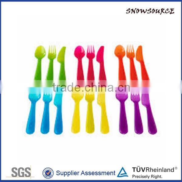 2015New Popular fathional colorful PP cutlery set for children