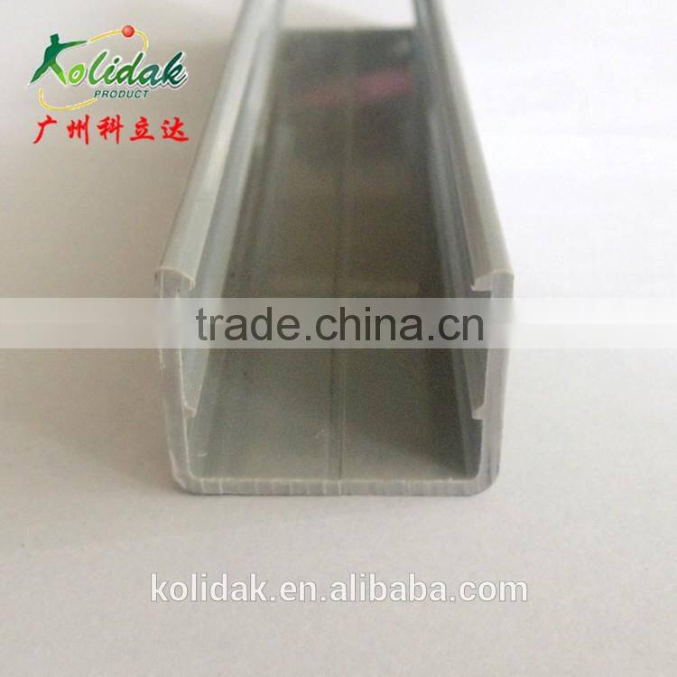 U shape gray PVC plastic profile products extrusion