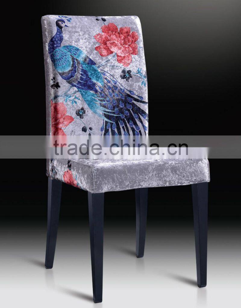 High back fabric chair Hotel room furniture Colorful hotel dining chair on sale ZA29