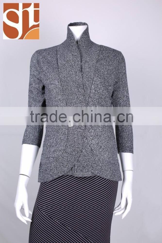 Best products womens' polo neck 3/4 sleeve cardigan coat knitted sweater