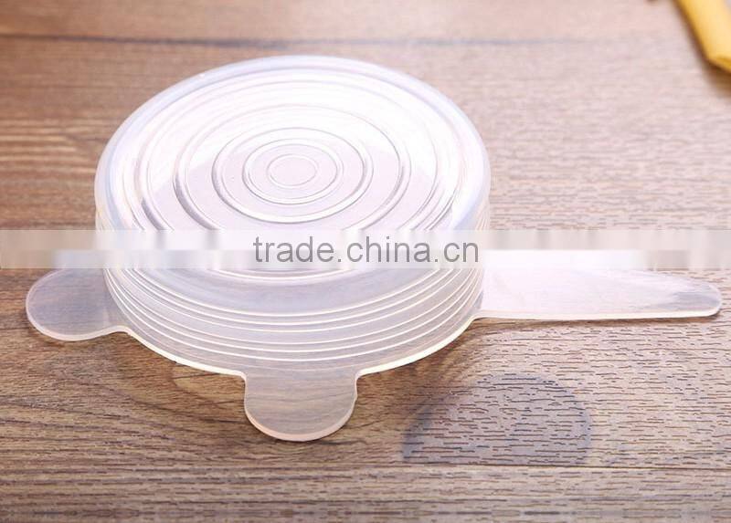 Lids set of 5 as seen on TV cups translucent closures silicone stretch Lid