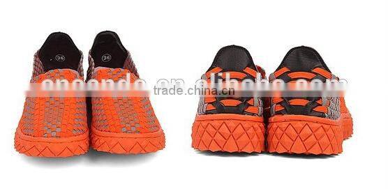 Beautiful multi color handmade elastic woven shoes,casual shoes
