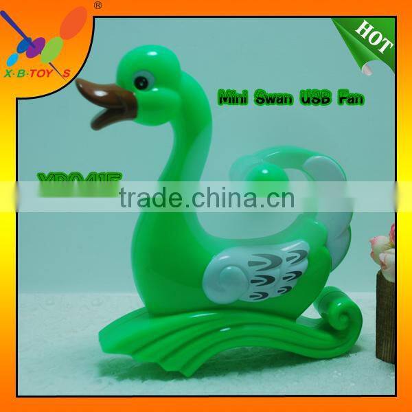 2015 cute Swan Deign New Supper cooling Mini USB/Battery Operated Fan at factory price