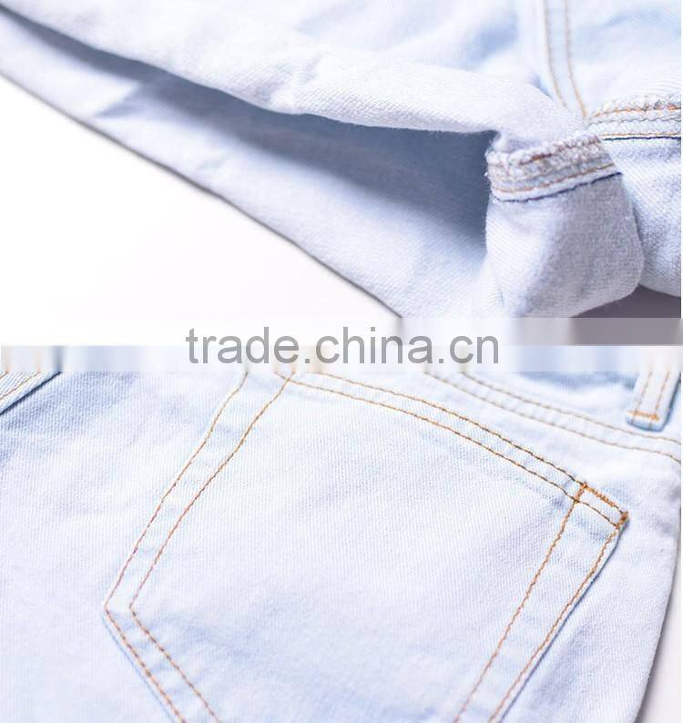 2016 Summer Fashion Women Sexy Mini High Waisted Denim Shorts Ladies Stylish Integral Tight Distressed Jeans Hot Pants