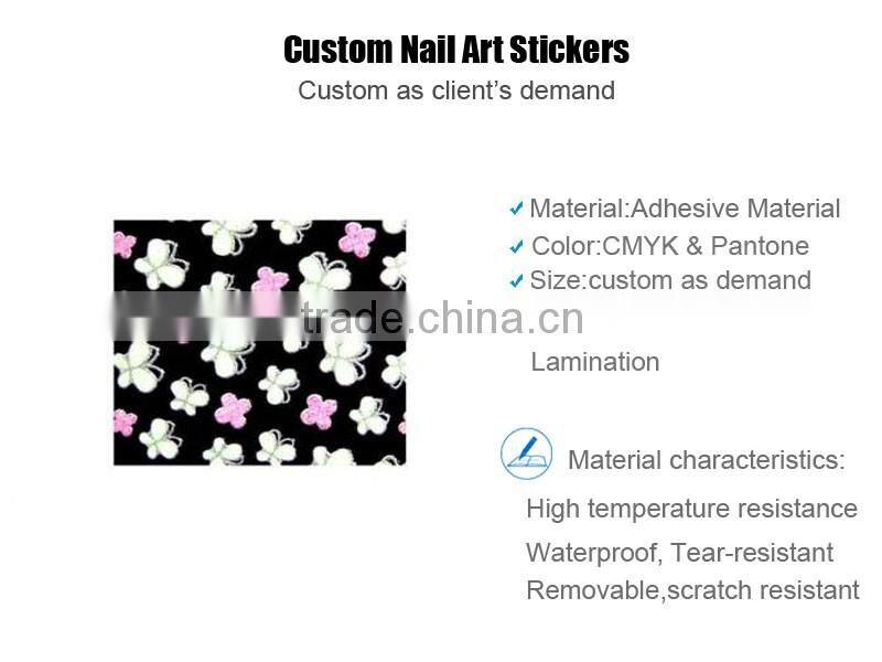 2016 Custom French Nail Sticker Art Stickers Printing