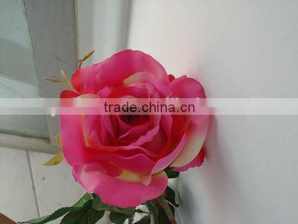 Artificial flower head silk flower head rose flower