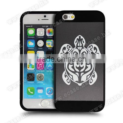 For Iphone 6 Good Quality Ocase Designable Colorful Drawing Painting PC/TPU two in one phone case with press key