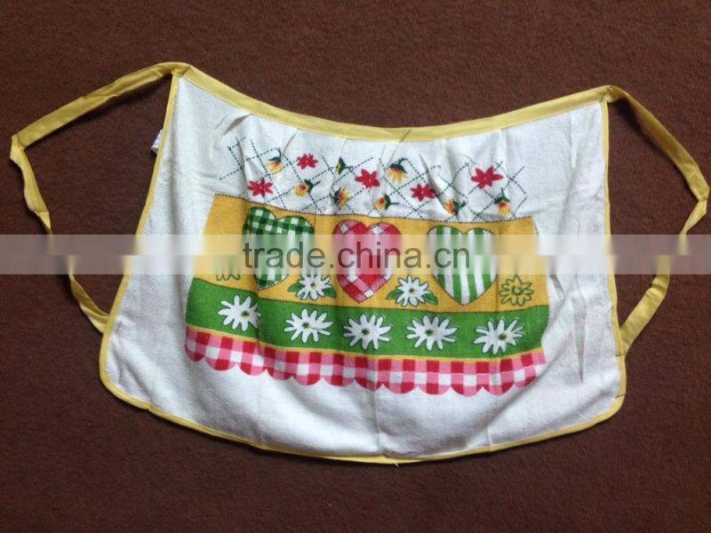 cotton frabric terry cotton pigment printing waist apron
