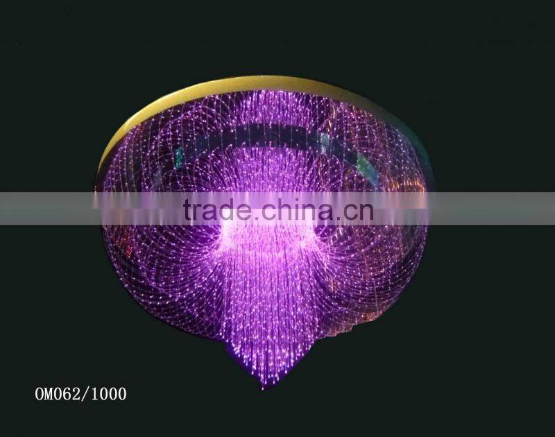 2015 hot sale fiber optic light,large size crystall chadelier lamp ,hotel project fiber optic light om062