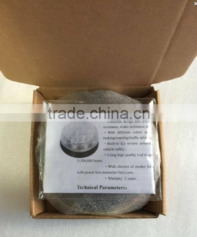 Police Led warning light, aluminium housing 12v round colored strobe LTDG95