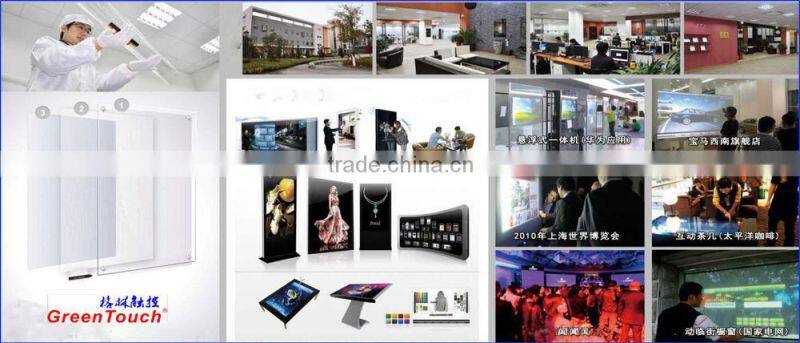 Rear projection interactive touch foil,42 inch interactive touch foil for window display,Multi touch foil supplier