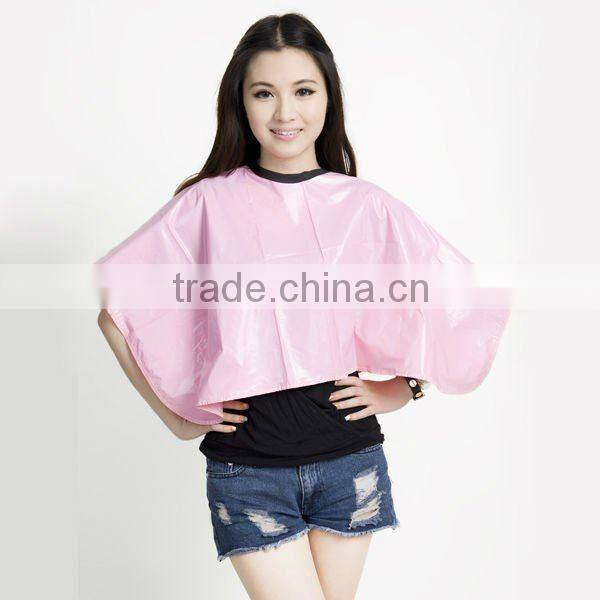 RED color hairdressing cape from manufactory cape for pvc