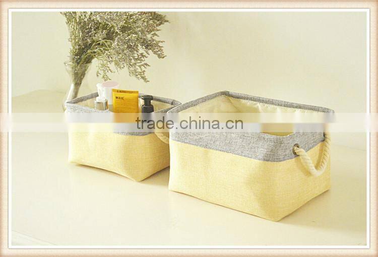 imitated linen storage basket/jute nonwoven laundry basket