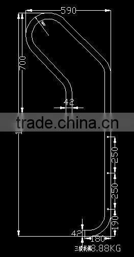 1mm thickness #304 Stainless steel swimming pool ladder