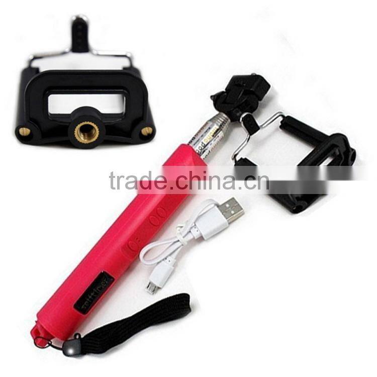 2016 Pocket size and foldable OEM mini wired cable selfie stick