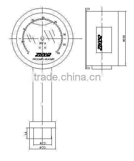 Glycerine or silicon oil filled pressure gauge