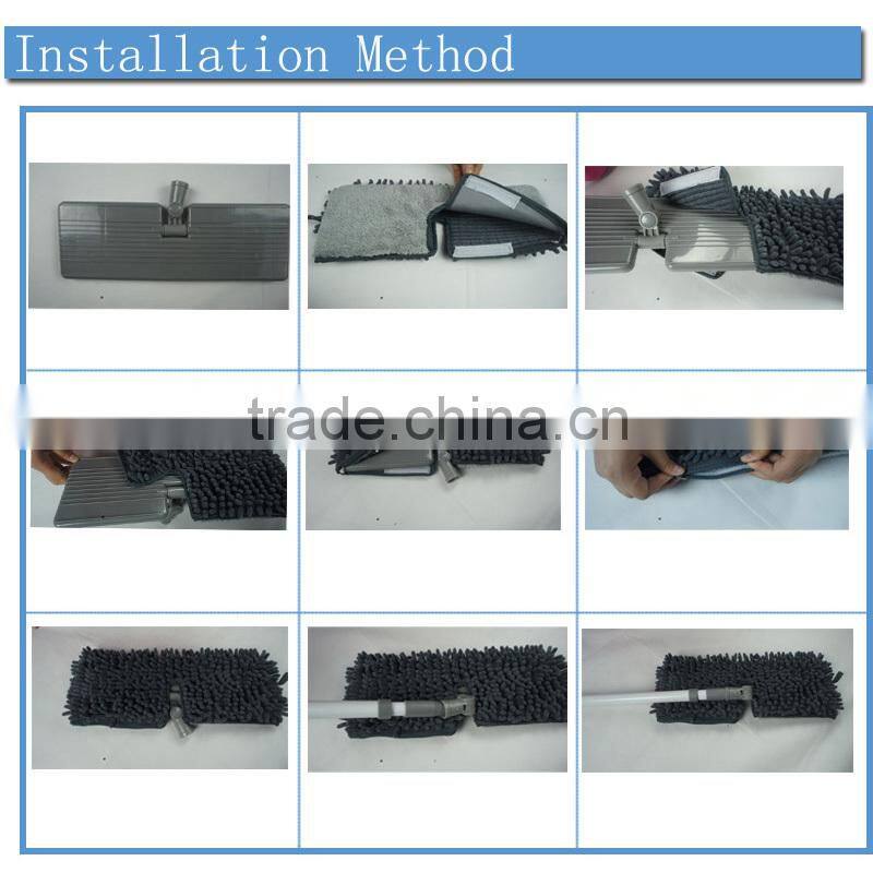 two-sided microfiber chenille floor mop