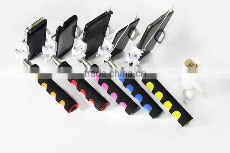 Hot Wholesale Mini1 Wired Selfie Stick Monopod, Selfie Stick, Foldable Selfie Stick for Smartphone