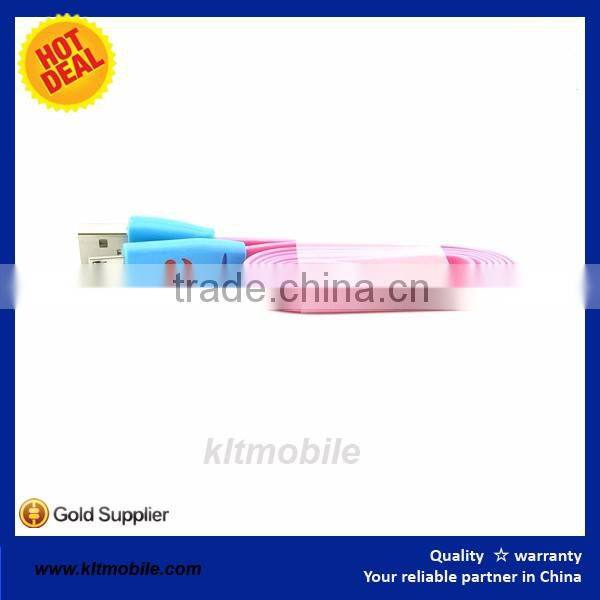 Transparent Smile USB Cable in real colors with led