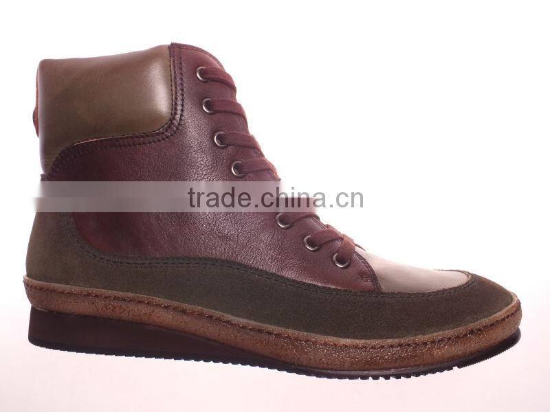 Fashion high heel boots for men with lace-up