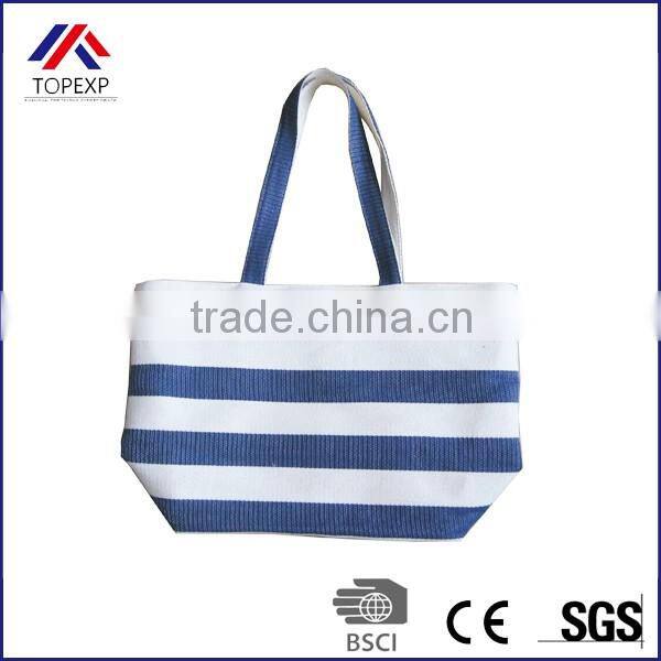 Paper Straw Bag Beach Striped Tote Bag