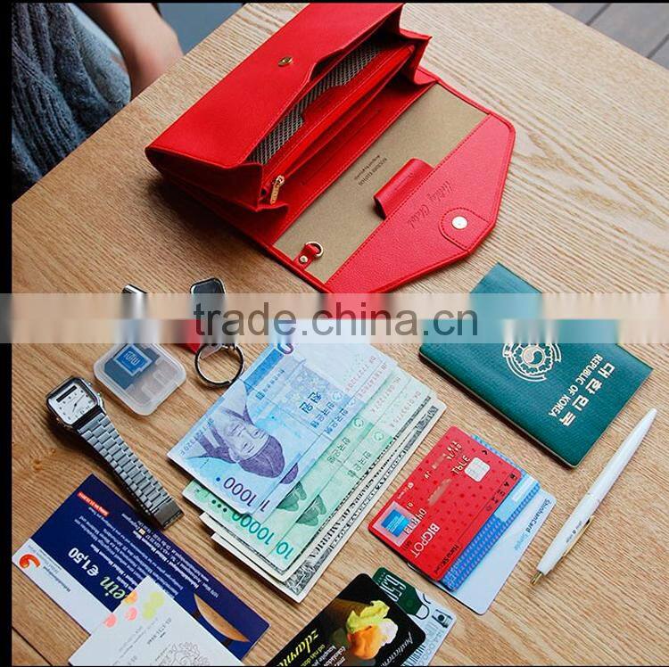 Passport holder with botton and zipper