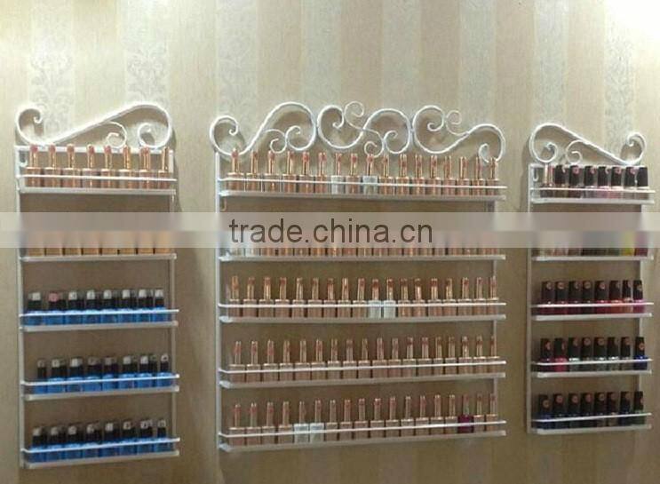 wall customed metal display stands nail polish rack
