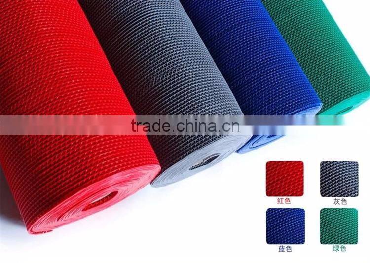 anti slip pvc s type mat for bathroom, kitchen