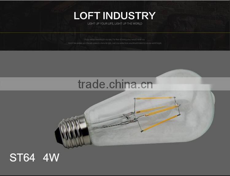 smart lighting led bulb ST64 Vintage Edison light style Amber/Clear Glass