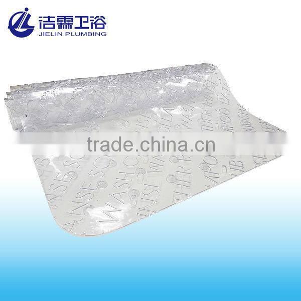 Water ripples bathroom accessories clear PVC anti-slip bath mat