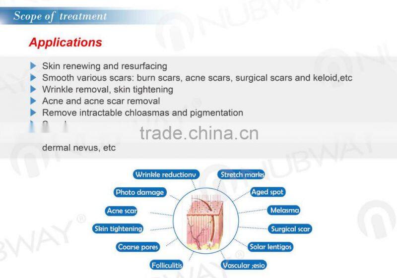 2016 new professional Glass RF pipe 10600nm co2 laser 40w co2 fractional laser beauty device