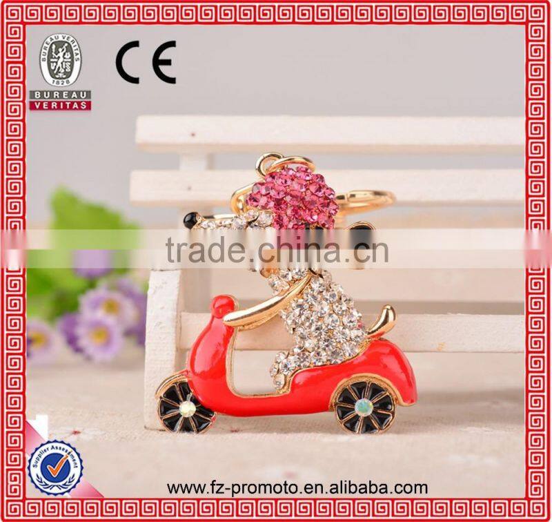 Various Animal Rhinestone Keychain Cute Mouse Shaped keychain