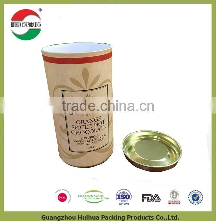 Recycled carboard tube brown paper box packaging