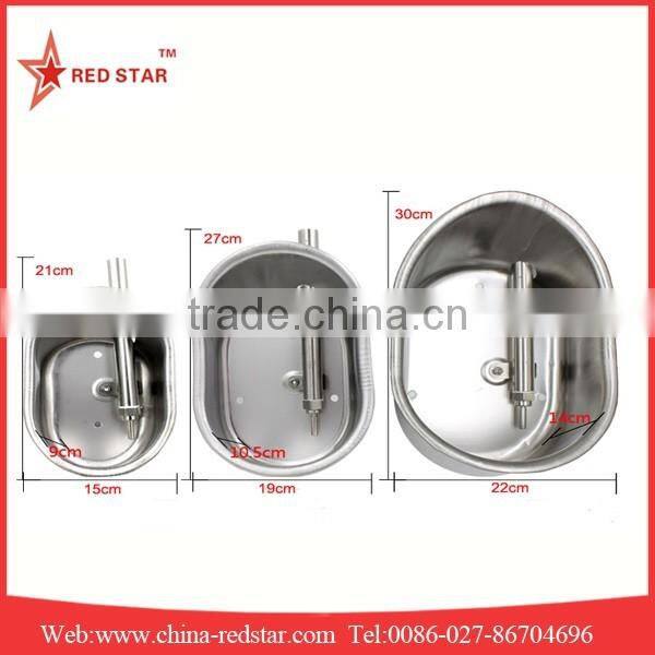 Stainless steel pig upright bowl waterer