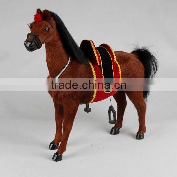 Personal custom realistic for decoration life size plastic horses toy