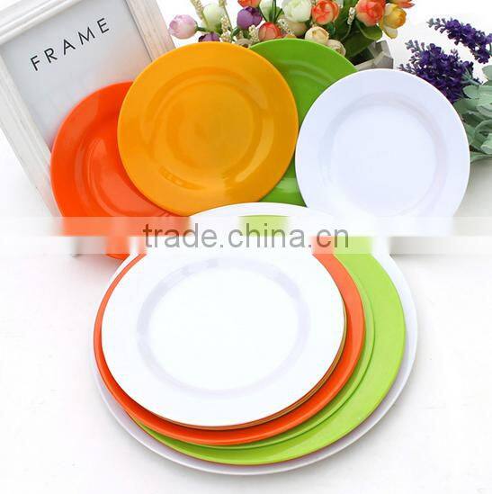Cheap 8 inch plastic dinner melamine plate for party wedding