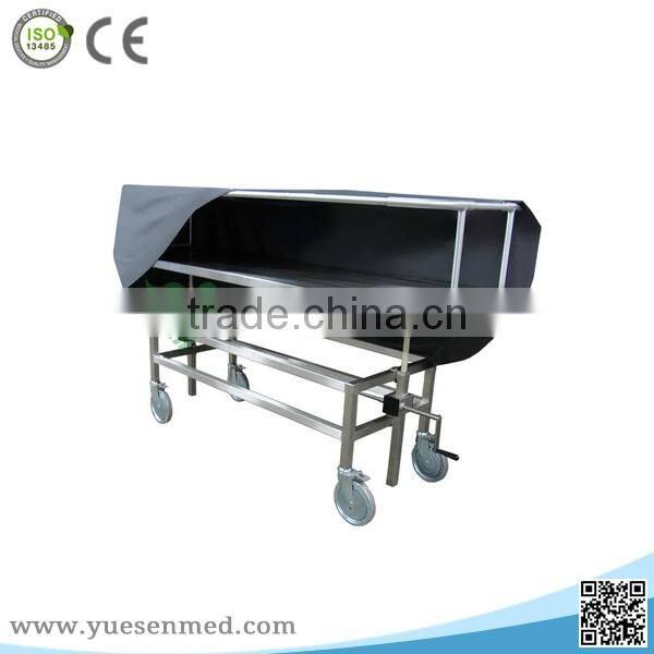 YSTSC-2C Best price High quality 304 stainless steel Mortuary trolley with cover