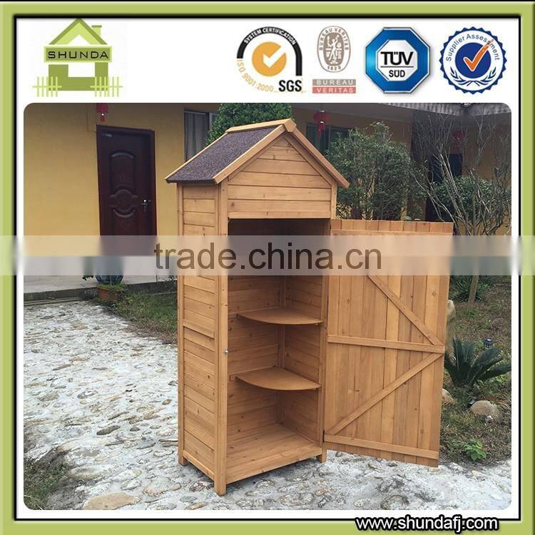 SDG01 Waterproof Wooden Outdoor Storage Cabinets / Garden Tool Shed