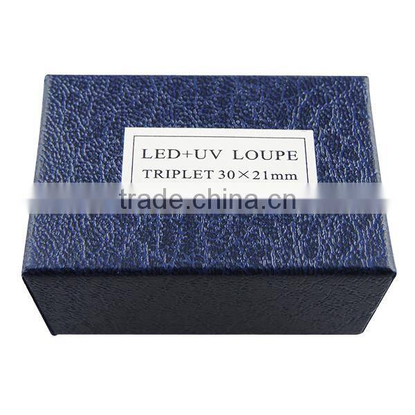 Mini 30X Jeweler Loupe Magnifier + LED & UV light 21mm lens Jewel Identifier Tool