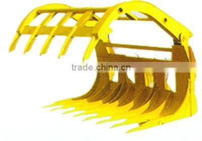wheel loader attachment multifunction grapple fork
