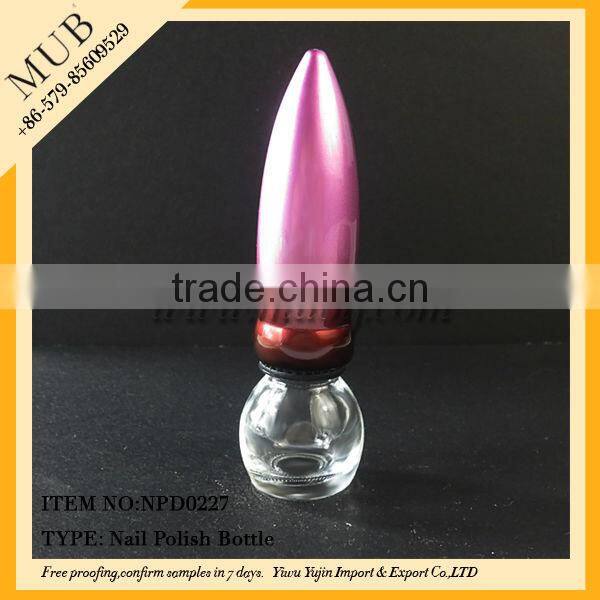 5/10ml glass empty nail polish bottles with different cap type