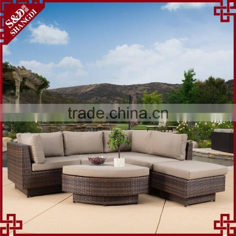 Flexible combination rattan handcraft outdoor patio used sectional sofas