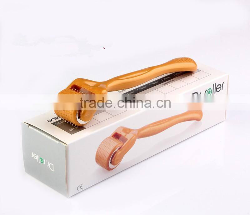 Hot sale 192 needles Gold color Titanium needles Dr.roller derma roller