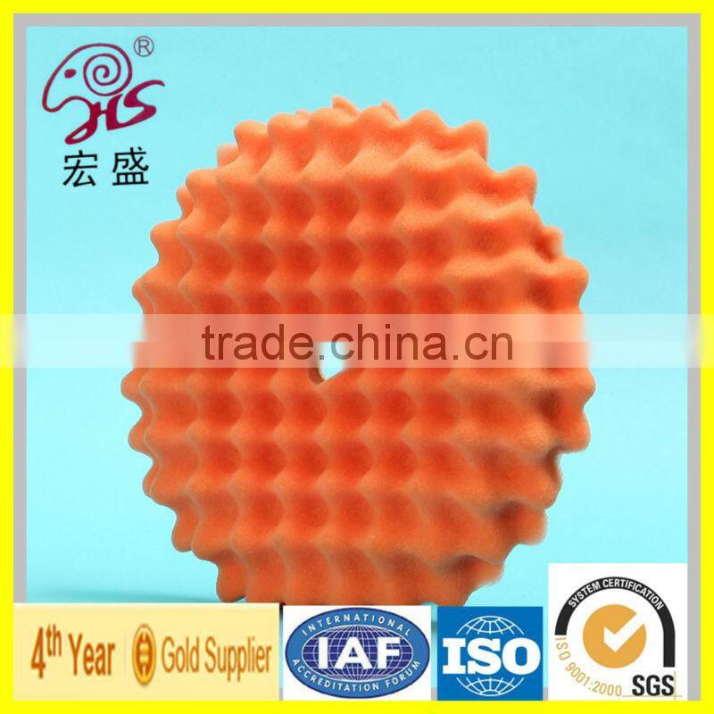 2016 new product Deep Red Sponge Buffing Pad nylon tape Foam Pad high quality
