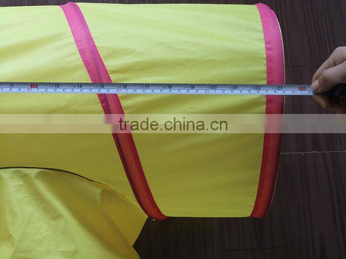 Yellow OEM Playing Cat Folding Tunnel Outdoor Pet Tunnel Cat Tunnel