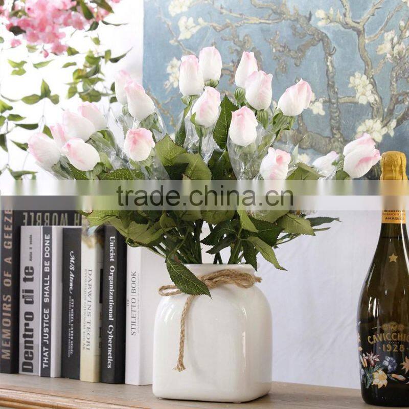New simulated flower feel rose decorative artificial silk roses flowers