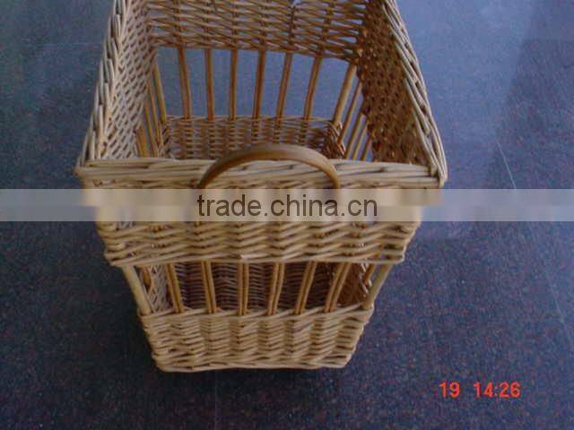 cheap personal Wicker shopping cart with 2 wheels wicker shopping baskets with wheels