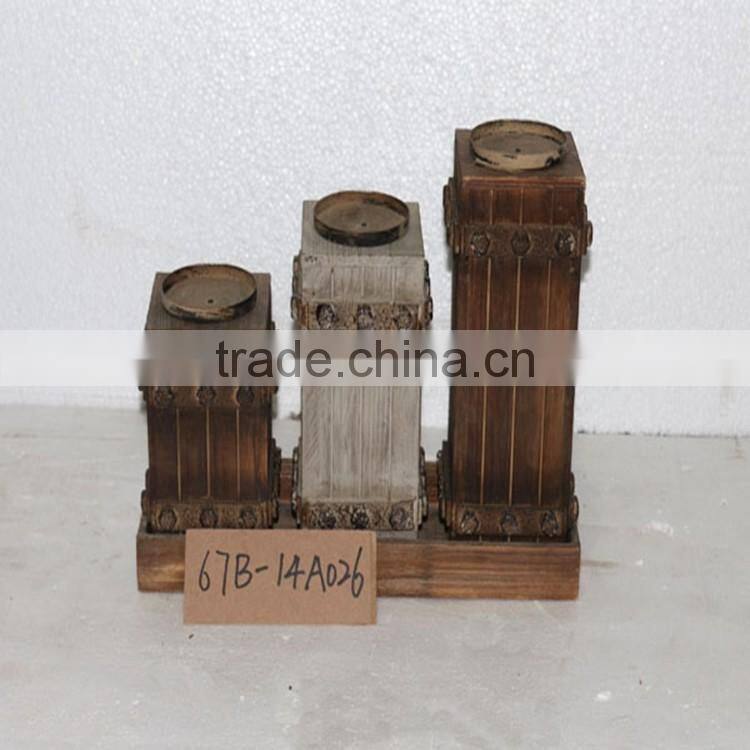 High Quality Antique Wooden Candle Lanterns Customized Vintage Lanterns