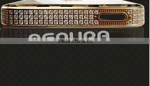 big sale luxury 24k gold plating diamond original back case for iphone 5S