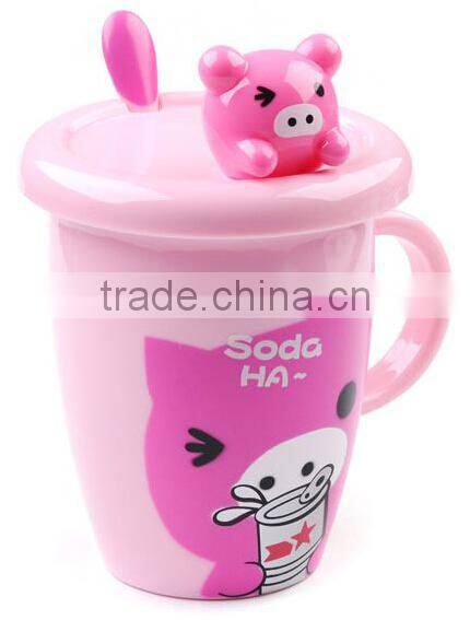 Supply fashion creative plastic cartoon animal cup